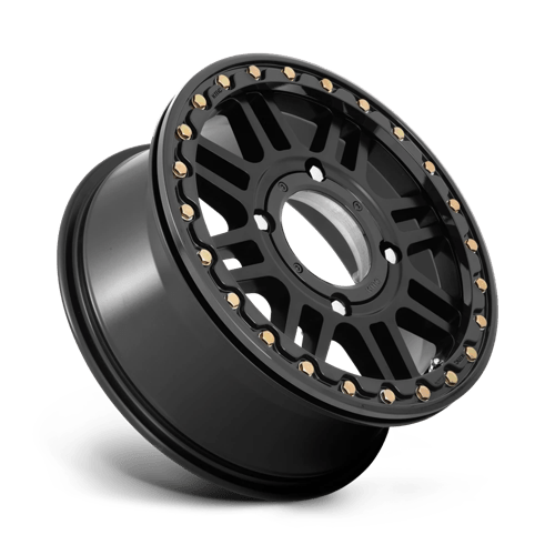 KMC KS242 AZTEC UTV BEADLOCK Satin Black W/ Gloss Black Rg 15x10 0 4x137mm 112.1mm
