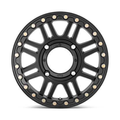 KMC KS242 AZTEC UTV BEADLOCK Satin Black W/ Gloss Black Rg 15x10 0 4x156mm 132mm