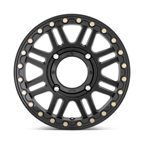 KMC KS242 AZTEC UTV BEADLOCK Satin Black W/ Gloss Black Rg 15x10 0 4x137mm 112.1mm