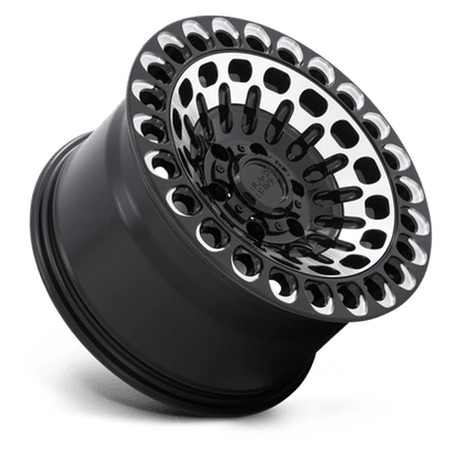 Black Rhino LABYRINTH Gloss Black W Mach Face & Mill 17x9.5 +12 6x120mm 67.1mm