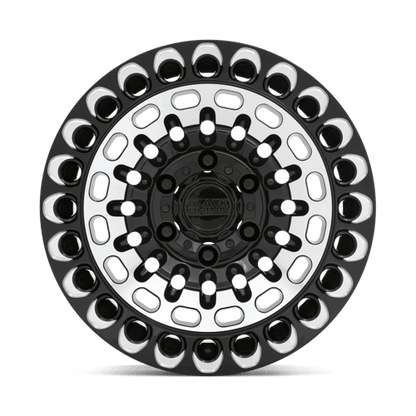 Black Rhino LABYRINTH Gloss Black W Mach Face & Mill 17x9.5 -18 5x127mm 71.5mm