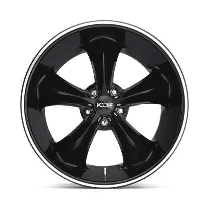 Foose F104 LEGEND Gloss Black Milled 18x8 +1 5x114.3mm 72.6mm