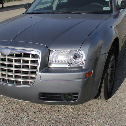 2005-2011 Chrysler 300/PT Cruiser Dodge Magnum/Journey Jeep Wrangler H8 Fog Light (Chrome Housing/Smoked Lens)
