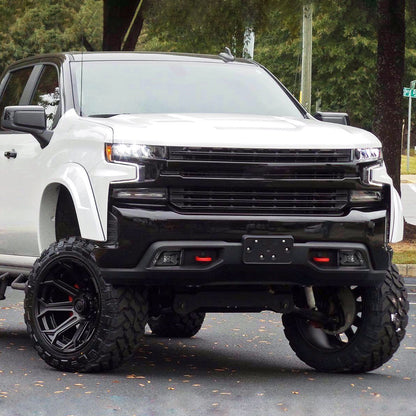 2019-2022 Chevrolet Silverado 1500/2020-2022 Silverado 2500HD/3500HD LED Fog Lights Kit (Matte Black Housing/Clear Lens)