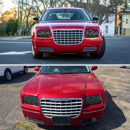 2005-2010 Chrysler 300 Factory Style Headlights (Chrome Housing/Smoked Lens)