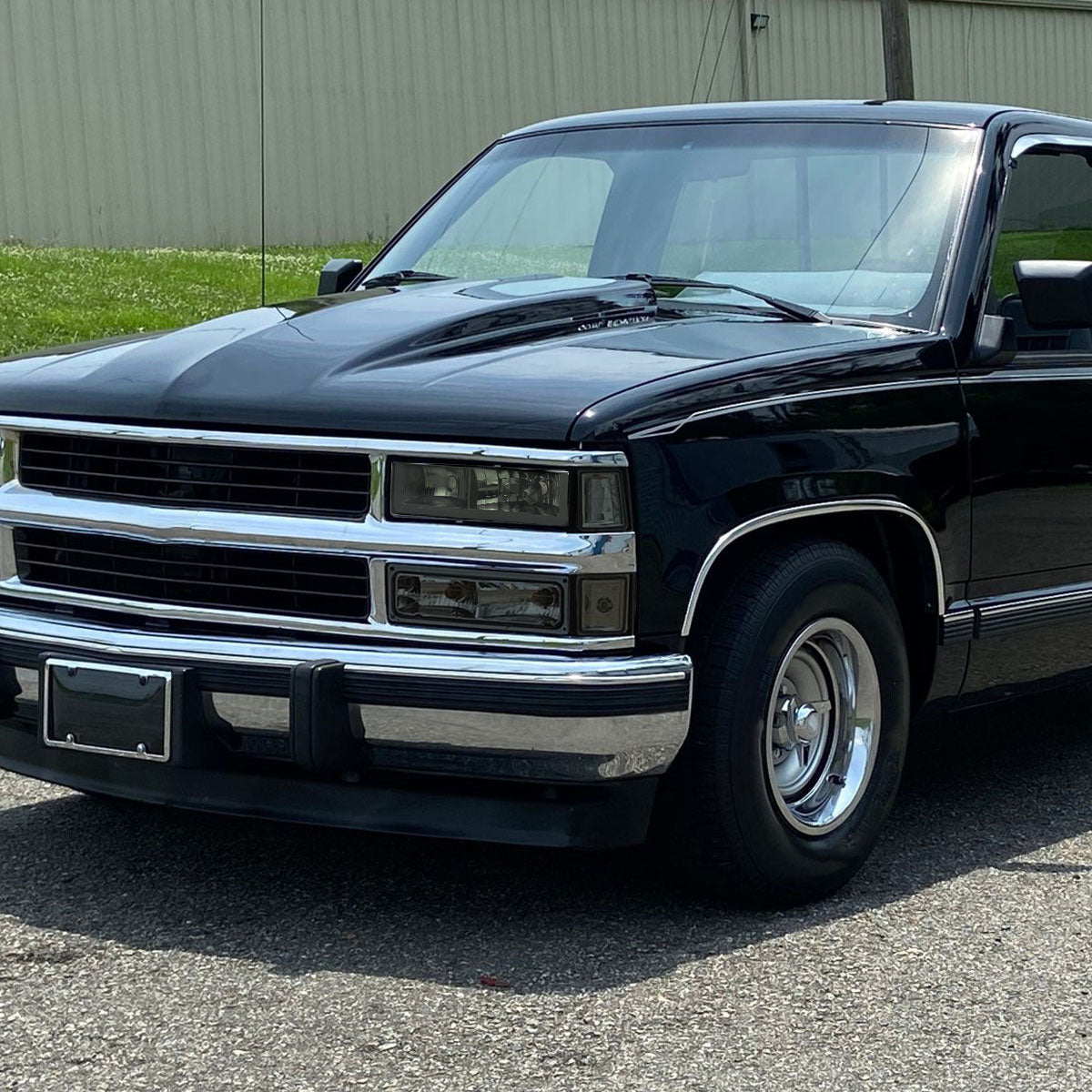 1988-1998 Chevrolet C/K C10/Tahoe/Suburban/Silverado GMC Sierra/Yukon/Suburban LED Bar Crystal Headlights (Chrome Housing/Smoked Lens)
