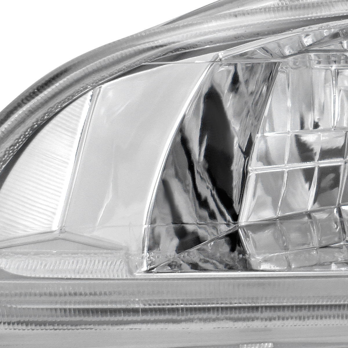 1992-1995 Honda Civic Factory Style Crystal Headlights (Chrome Housing/Clear Lens)