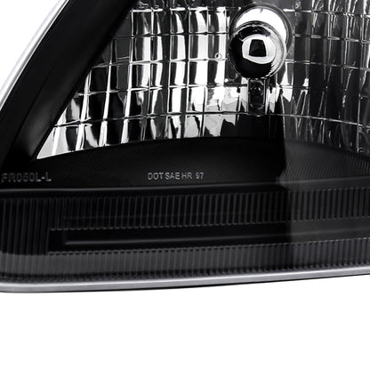 1997-2004 Ford F-150/Expedition Factory Style Crystal Headlights (Matte Black Housing/Clear Lens)