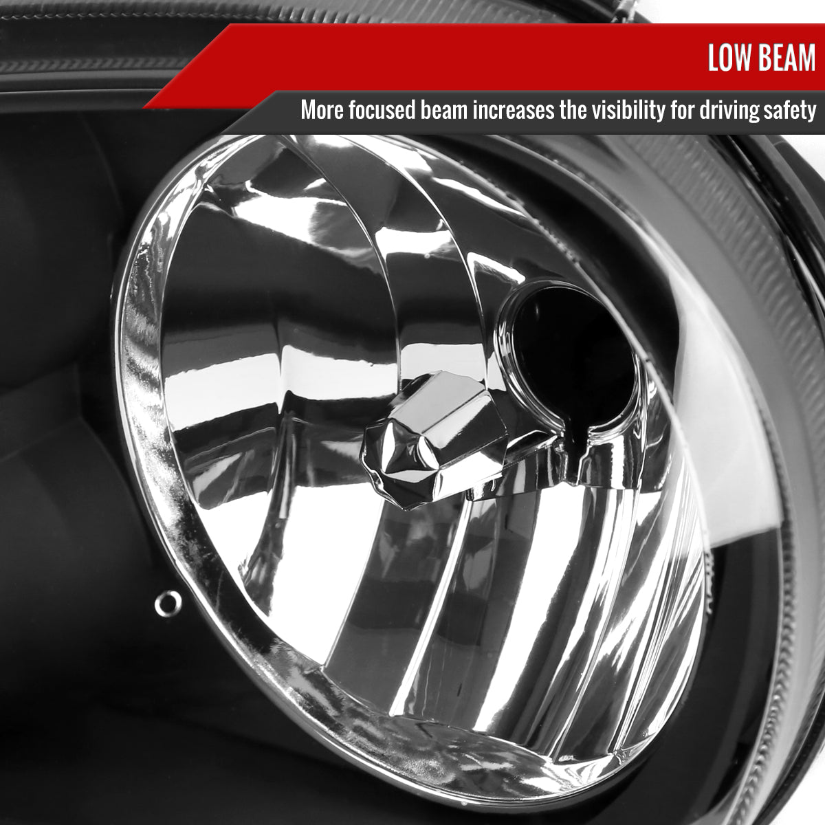 1999-2006 Volkswagen Golf Mk4 GTI/R32 Cabrio V2 Factory Style Headlights  (Matte Black Housing/Clear Lens)