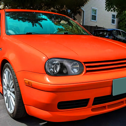 1999-2006 Volkswagen Golf Mk4 GTI/R32 Cabrio V2 Factory Style Headlights  (Matte Black Housing/Clear Lens)