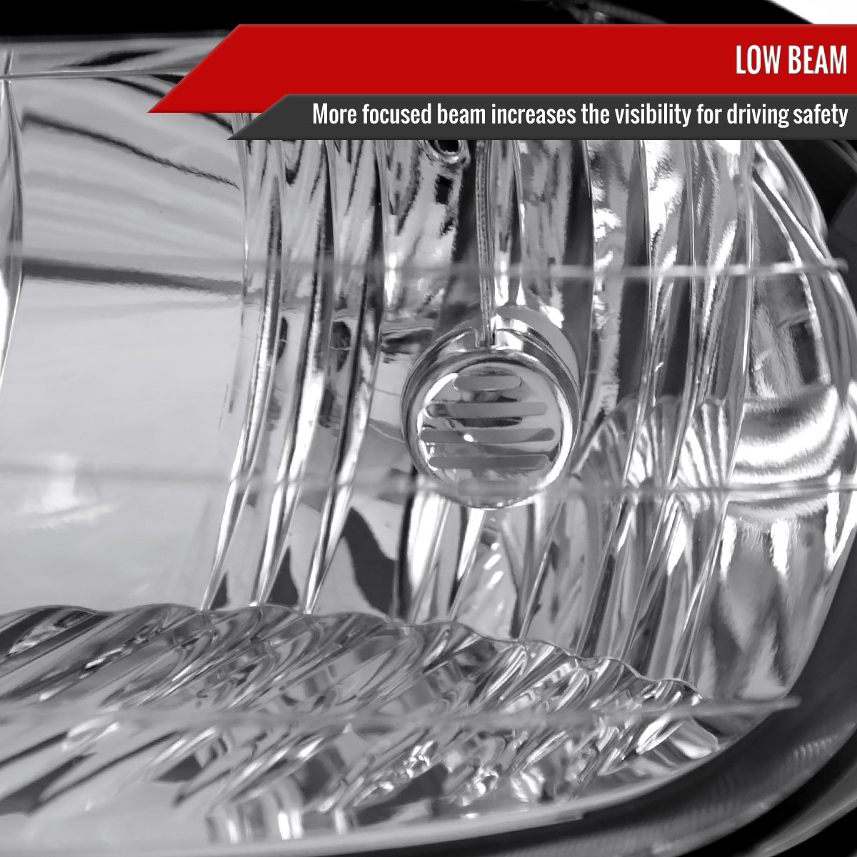 1997-1999 Oldsmobile Cutlass / 1997-2003 Chevrolet Malibu / 2004-2005 Chevrolet Classic Factory Style Headlights (Chrome Housing/Clear Lens)
