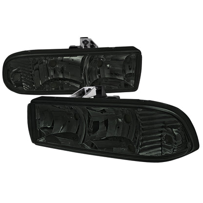 1998-2004 Chevrolet S10/Blazer Factory Style Headlights (Chrome Housing/Smoked Lens)