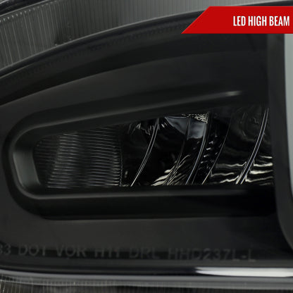 2016-2021 Honda Civic Full LED Projector Headlights w/ Switchback Sequential Turn Signal (Matte Black Housing/Smoked Lens)