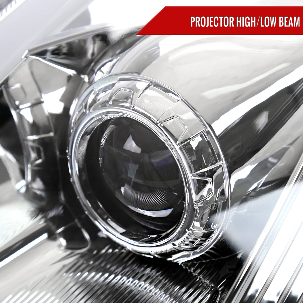 2006-2009 Nissan 350Z Switchback Sequential Turn Signal Animated LED Bar Projector Headlights (Chrome Housing/Clear Lens)