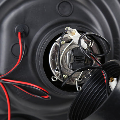 1997-2001 Jeep Cherokee Halo Projector Headlights w/ SMD LED Light Strip (Chrome Housing/Clear Lens)