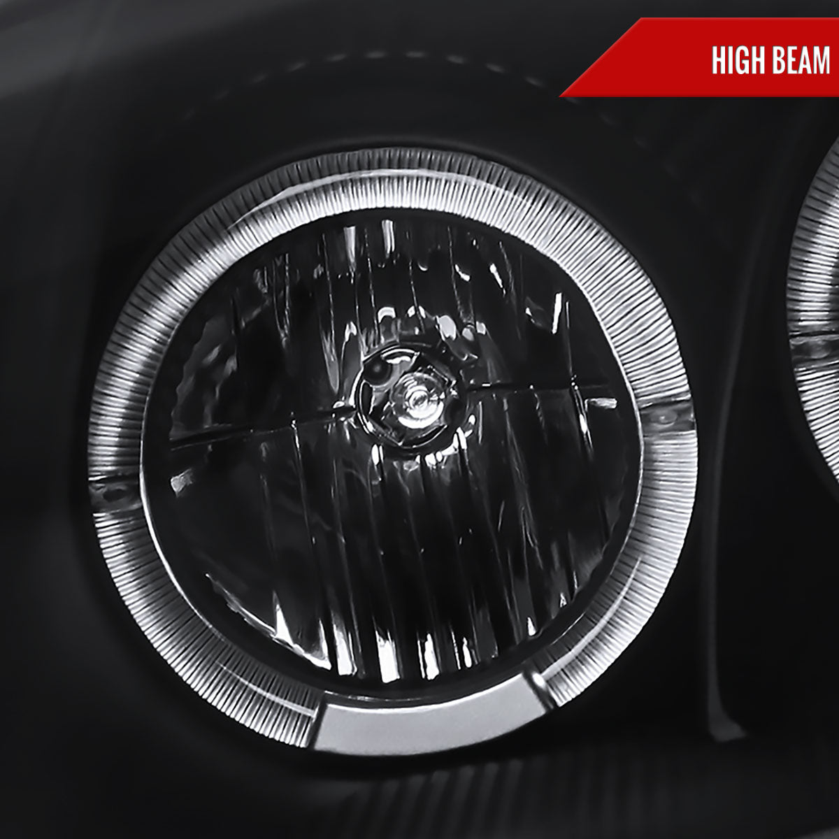 2000-2005 Mitsubishi Eclipse Dual Halo Projector Headlights (Matte Black Housing/Clear Lens)