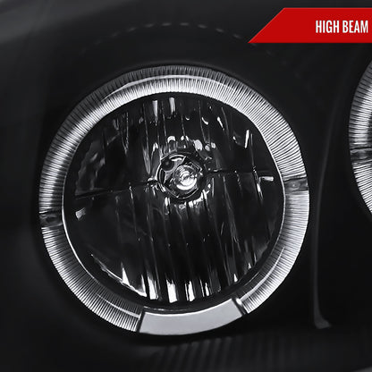 2000-2005 Mitsubishi Eclipse Dual Halo Projector Headlights (Matte Black Housing/Clear Lens)