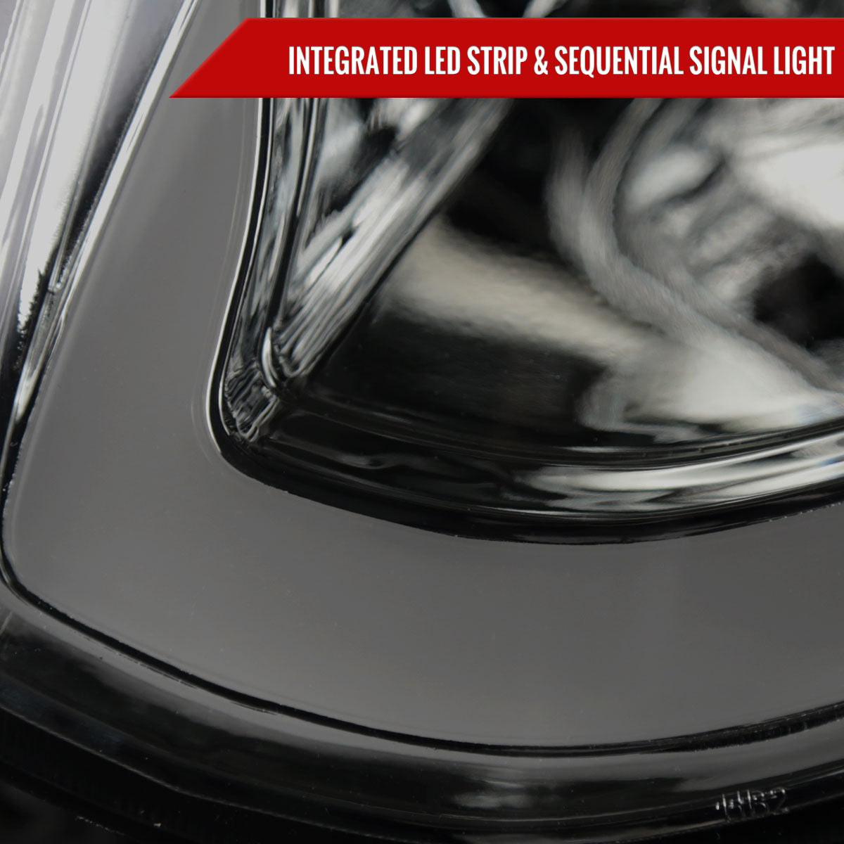 2003-2007 Infiniti G35 Coupe LED Bar Projector Headlights w/ Sequential Turn Signals (Chrome Housing/Smoked Lens)