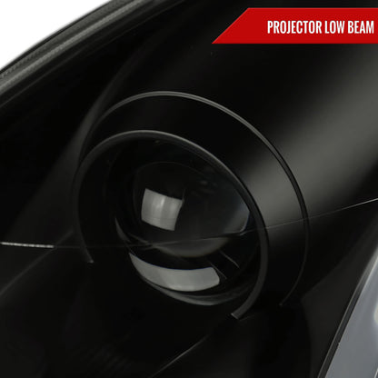 2003-2007 Infiniti G35 Coupe LED Bar Projector Headlights w/ Sequential Turn Signals (Black Housing/Smoked Lens)