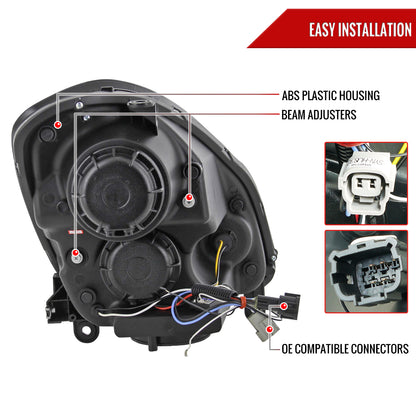 2005-2006 Infiniti G35 Sedan Halo Projector Headlights (Chrome Housing/Clear Lens)
