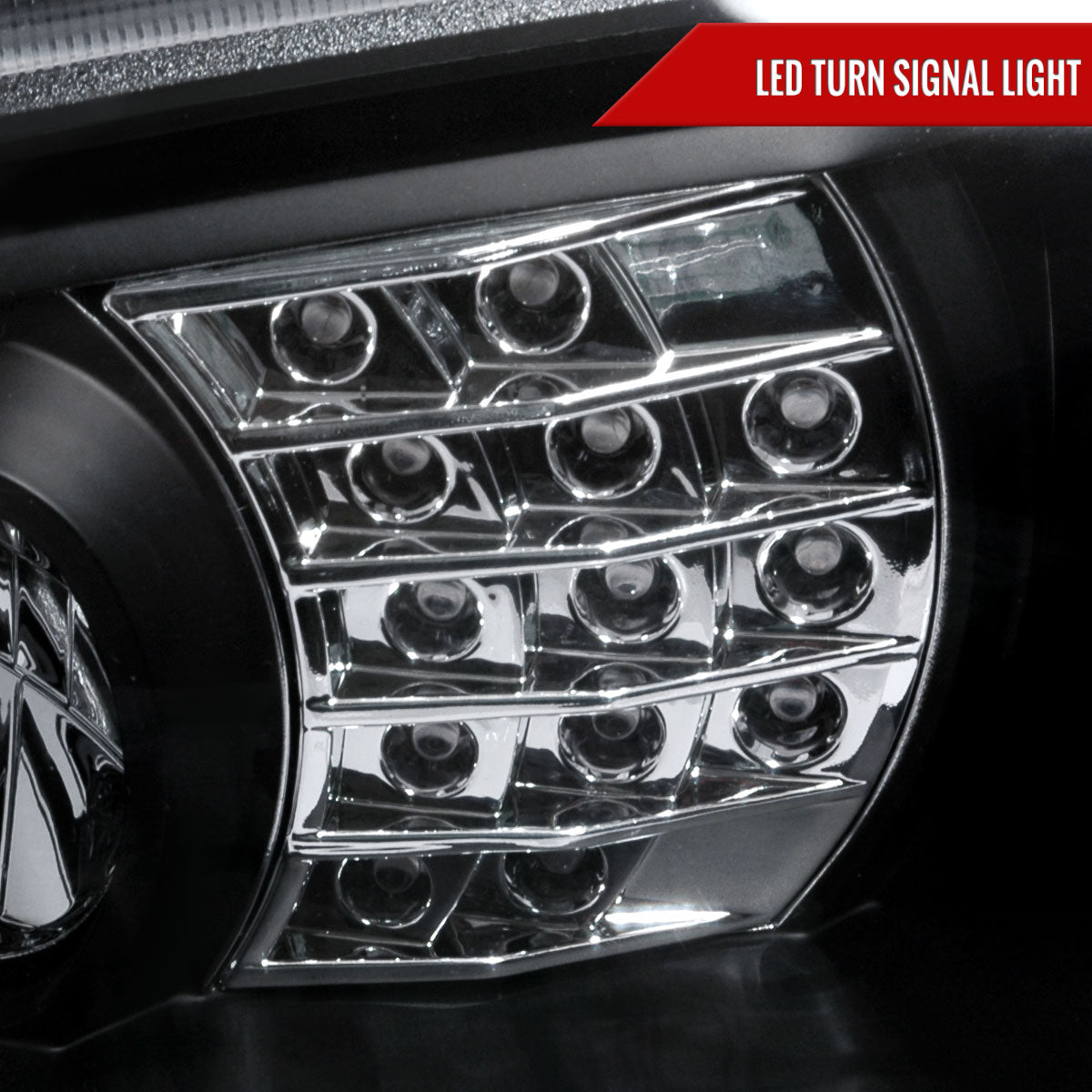 1999-2006 Volkswagen Golf Mk4 GTI/R32 Cabrio Projector Headlights w/ R8 Style LED Light Strip & LED Turn Signal Lights (Matte Black Housing/Clear Lens)