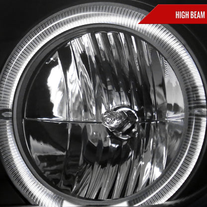 1999-2005 Volkswagen Jetta/Bora Mk4 Dual Halo Projector Headlights w/ LED Light Strip (Matte Black Housing/Clear Lens)