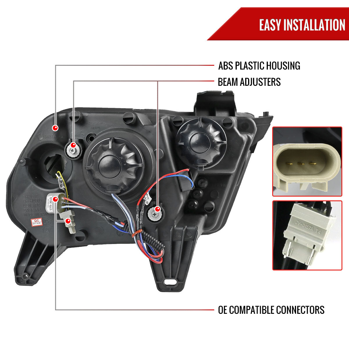 2010-2014 Ford Mustang LED Bar Projector Headlights w/ Sequential Turn Signals (Jet Black Housing/Clear Lens)