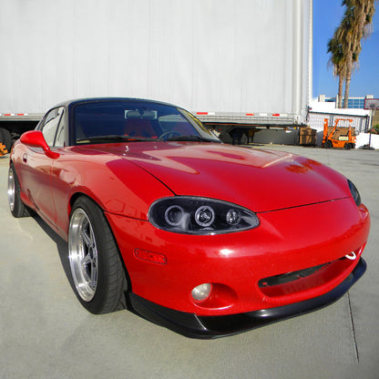 2001-2005 Mazda Miata MX-5 Dual Halo Projector Headlights (Glossy Black Housing/Smoked Lens)