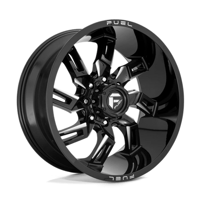 Fuel Offroad D747 LOCKDOWN Gloss Black Milled 22x10 -18 6x135mm 87.1mm