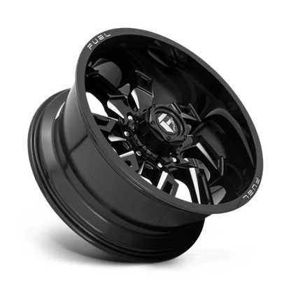 Fuel Offroad D747 LOCKDOWN Gloss Black Milled 22x10 -18 6x135mm 87.1mm