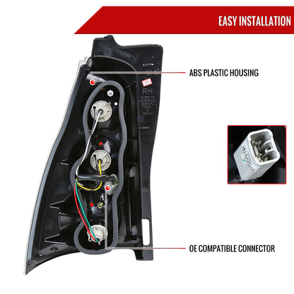 2003-2005 Toyota 4Runner Tail Lights (Chrome Housing/Smoked Lens)