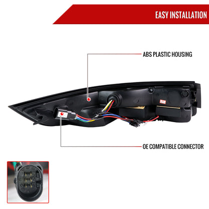 2005-2008 Porsche 911 997 Carrera / 2007-2009 911 997 GT3 LED Tail Lights (Chrome Housing/Red Smoked Lens)