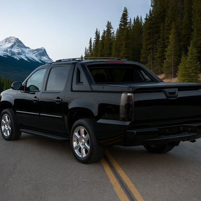 2007-2012 Chevrolet Avalanche LED Tail Lights (Chrome Housing/Smoked Lens)