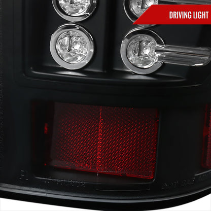 2007-2012 Chevrolet Avalanche LED Tail Lights (Matte Black Housing/Clear Lens)