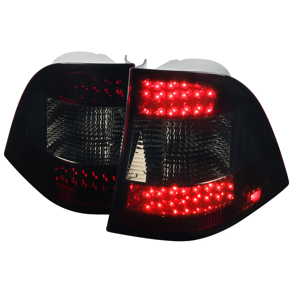 1998-2005 Mercedes Benz W163 M Class LED Tail Lights (Chrome Housing/Red Smoked Lens)