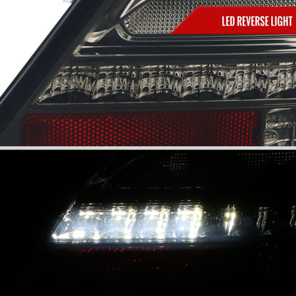 2001-2004 Mercedes Benz W203 C-Class Sequential Turn Signal LED Tail Lights (Chrome Housing/Smoked Lens)