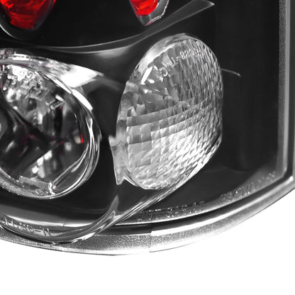 1988-2000 Chevrolet C/K C10/Silverado/Tahoe/Suburban GMC Sierra/Jimmy/Yukon Tail Lights (Matte Black Housing/Clear Lens)