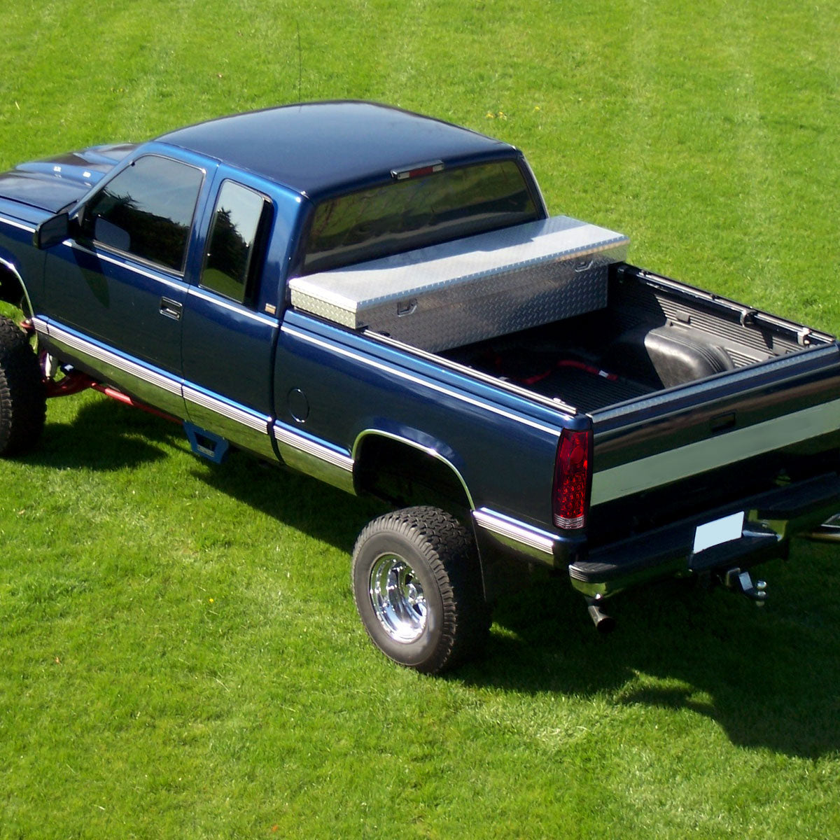 1988-2000 Chevrolet C/K C10/Silverado/Tahoe/Suburban GMC Sierra/Jimmy/Yukon APC LED Tail Lights (Chrome Housing/Red Lens)