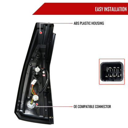 2003-2007 Cadillac CTS LED Tail Lights (Glossy Black Housing/Smoked Lens)