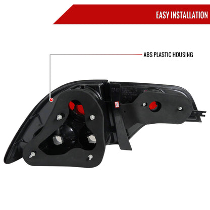 2006-2011 Honda Civic Sedan Tail Lights (Matte Black Housing/Clear Lens)