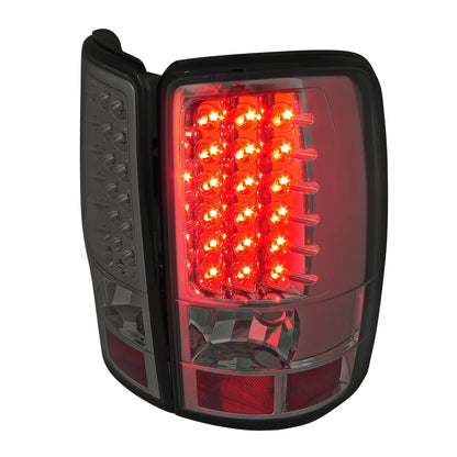 2000-2006 Chevrolet Suburban/Tahoe GMC Yukon/Yukon XL LED Tail Lights (Chrome Housing/Smoked Lens)