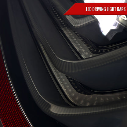 2004-2007 BMW E60 5 Series Sedan LED Tail Lights (Glossy Black Housing/Smoked Lens)