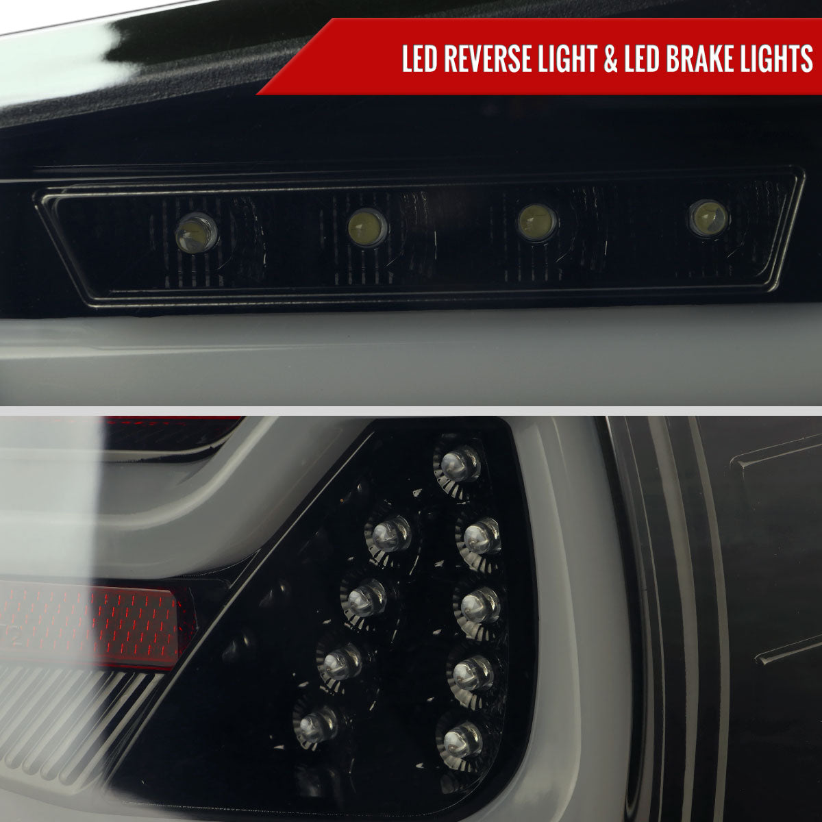 2009-2011 BMW E90 3-Series 4Dr Sedan Red LED Tail Light (Glossy Black Housing/Clear Lens)