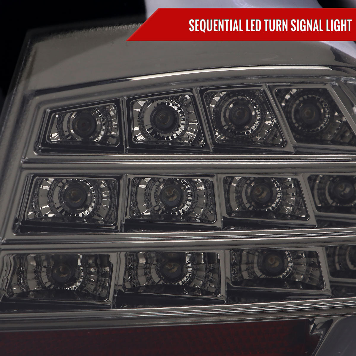2009-2011 BMW E90 3-Series 4Dr Sedan Red LED Tail Light (Chrome Housing/Smoked Lens)