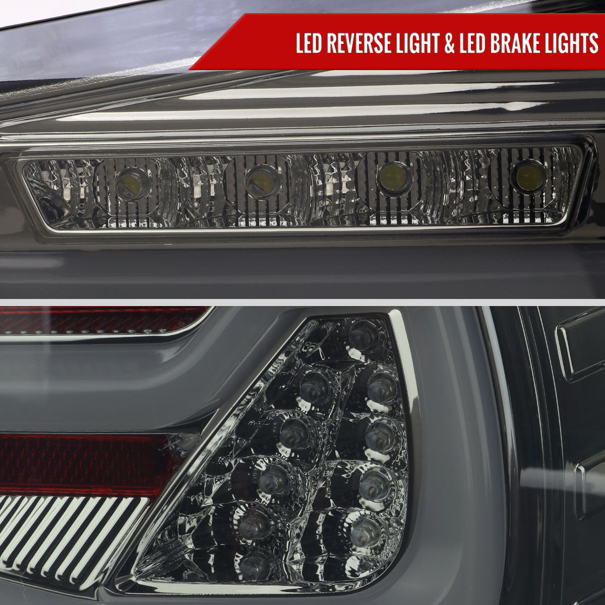 2009-2011 BMW E90 3-Series 4Dr Sedan Red LED Tail Light (Chrome Housing/Smoked Lens)