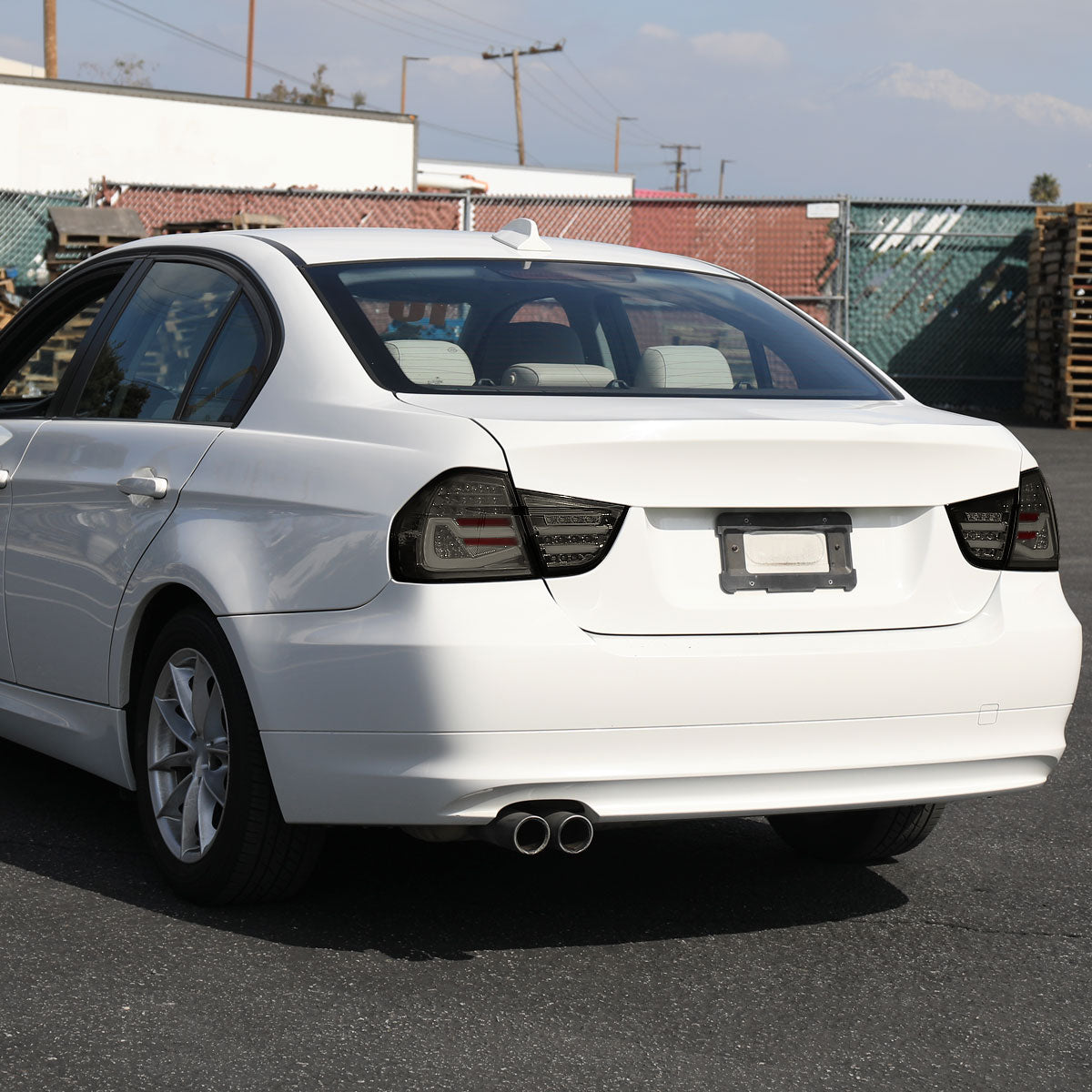 2009-2011 BMW E90 3-Series 4Dr Sedan Red LED Tail Light (Chrome Housing/Smoked Lens)