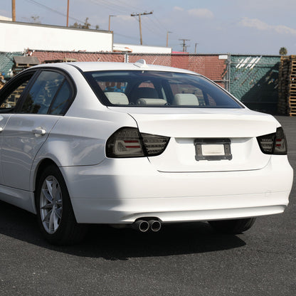 2009-2011 BMW E90 3-Series 4Dr Sedan Red LED Tail Light (Chrome Housing/Smoked Lens)