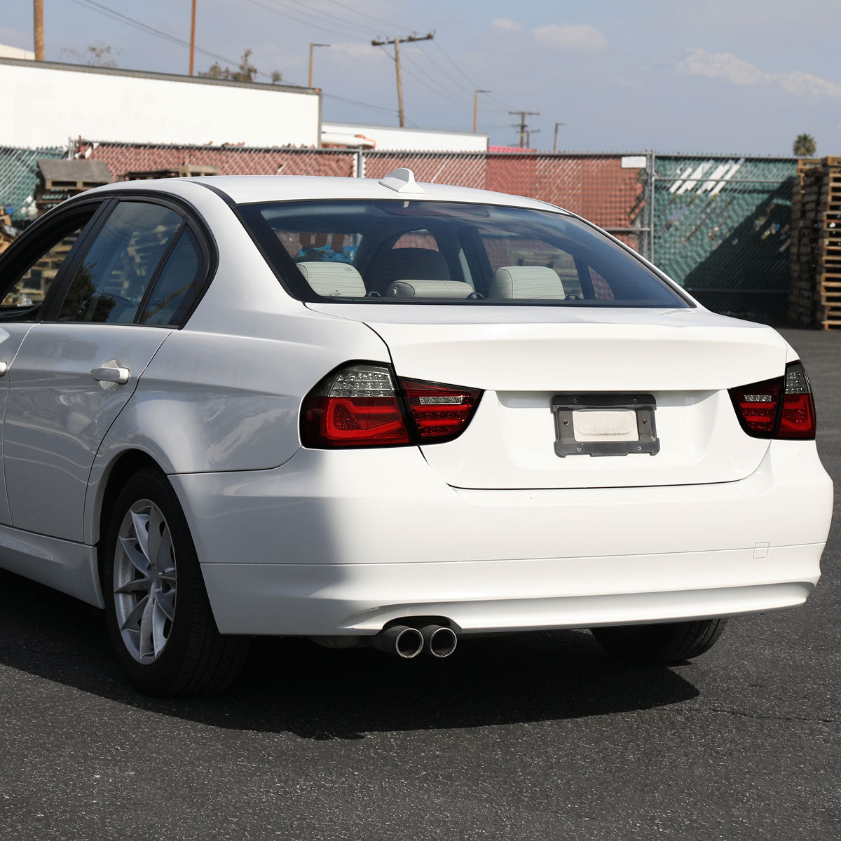 2009-2011 BMW E90 3-Series 4Dr Sedan Red LED Tail Light (Chrome Housing/Red Smoked Lens)