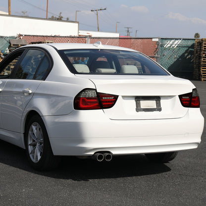 2009-2011 BMW E90 3-Series 4Dr Sedan Red LED Tail Light (Chrome Housing/Red Smoked Lens)