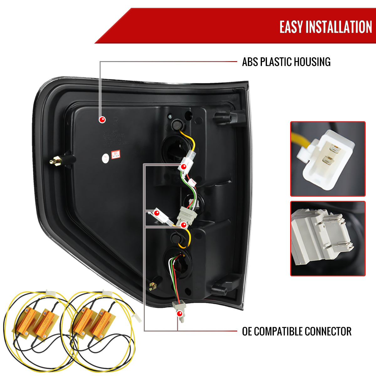 2009-2014 Ford F-150 LED Tail Lights (Chrome Housing/Clear Lens)